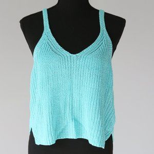 Dellytop Crop Tank Top Sweater V-Neck Sleeveless